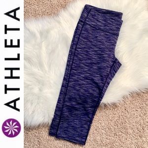 Athleta Blue Space Dye Capri/Crop Leggings 🏃‍♀️